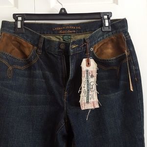 Ralph Lauren Jeans with leather detail